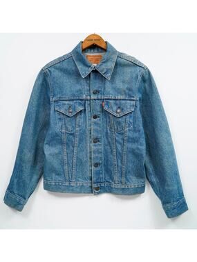 Vintage 1970s Levi’s 70505-0217 Denim Trucker Jacket Size 40 Button 27 USA